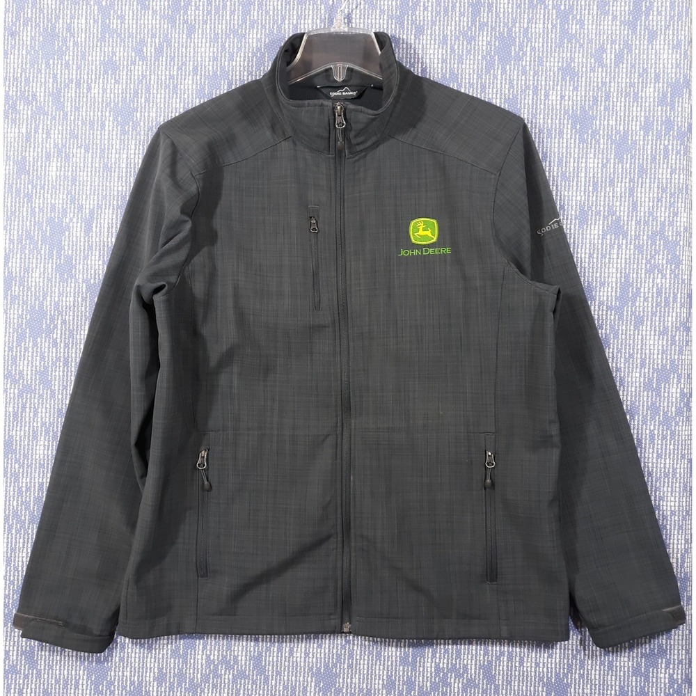 Eddie Bauer Jacket Mens Large Outdoor Full Zip Fleece Lined John Deere
